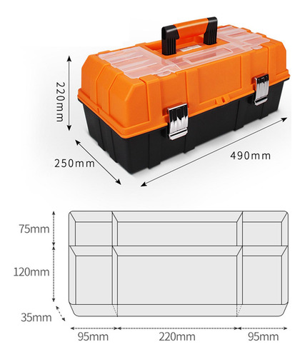 Caja De Herramientas Plegable, Bandeja Organizadora De