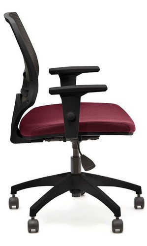 Silla de oficina Marelli You 213 burdeos con marco en P, color burdeos y negro Material de tapicería: tela