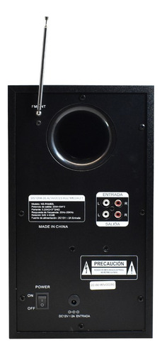 Parlante Multimedia 2.1 Con Luces,fm, Bluetooth Y Mp3 Nspam82l