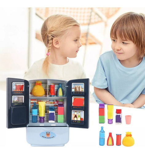 Refrigerador De Cocina De Doble Puerta, Regalo Para Niños.