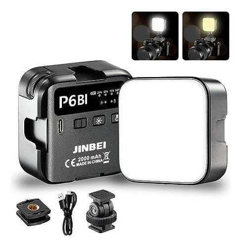 Jinbei P6 Mini Luz De Video Bicolor Led Camara Luz 2700k-750