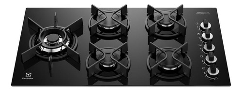 Cooktop 5 Bocas A Gás Electrolux Chamaprecisa (ke5gw) Cor Preto 127/220v