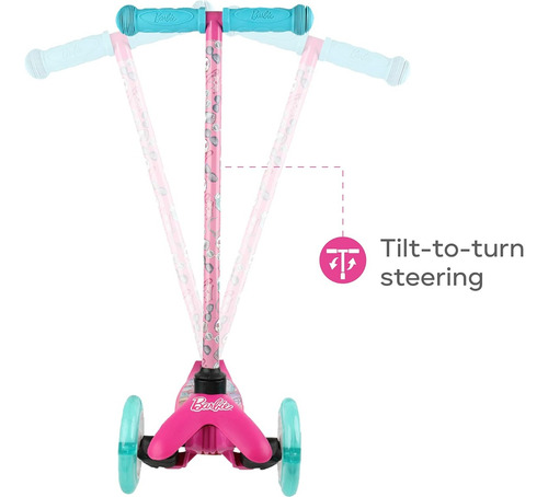 Barbie Scooter 3 Ruedas Autoequilibrio Con Luces Voyager