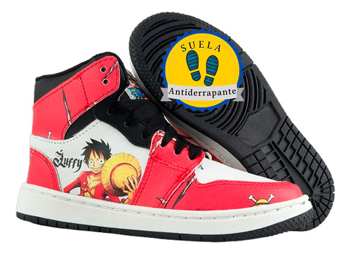 Tenis Luffy Anime One Piece Cosplay Cosido Blancos 416-n-bop