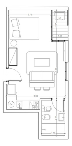 Imagen 8 de 12 de Venta De Monoambiente En 01 Vila, Parque Batlle