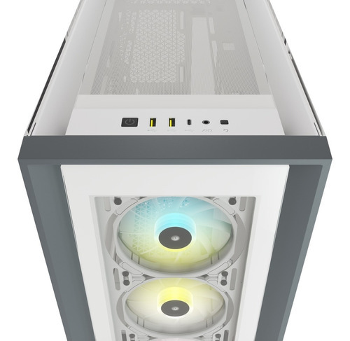 Gabinete Corsair Icue 5000x Rgb Blanco Vidrio Templado Atx