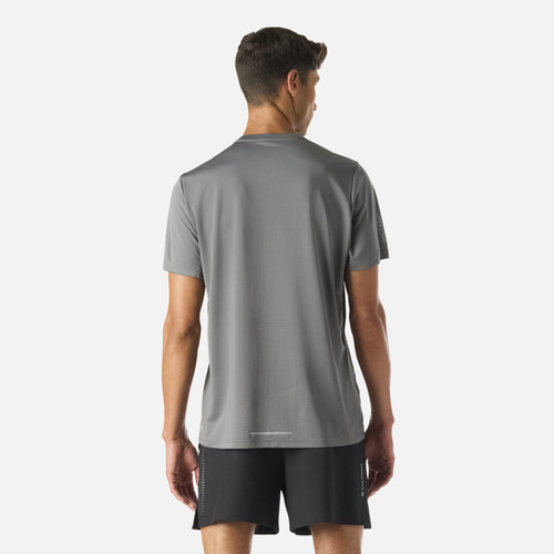 Polera Manga Corta Running Hombre Tempo Advanced Gris Medio