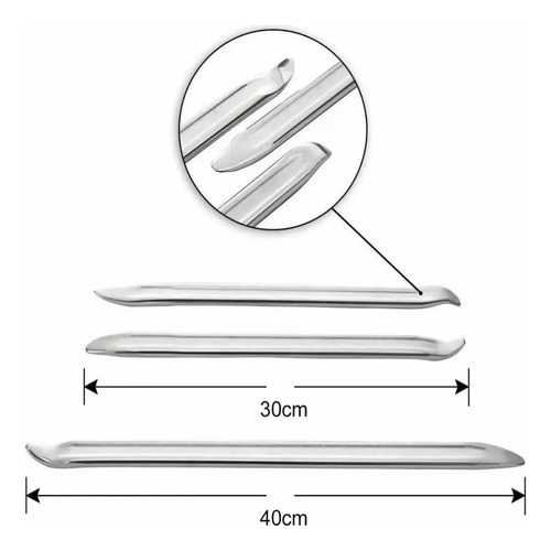 3 Espátulas De 30/40 Cm Para Remover Pneus De Motocicleta