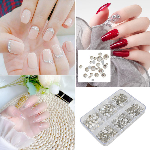 Gemas Para Uñas, Diamantes De Imitación En 6 Tamaños, Gemas