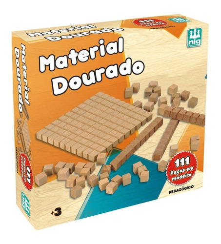 Material Dourado C/ 111 Peças - Pedagógico - Educativo - Nig