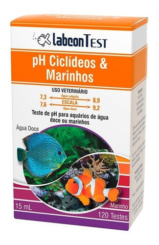 Alcon Labcon Teste Ph Ciclideos E Água Saldada /marinho 15ml