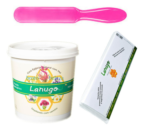 Cera Morna Natural C/ Mel 1.2kg + Lenço Depilatório+espátula