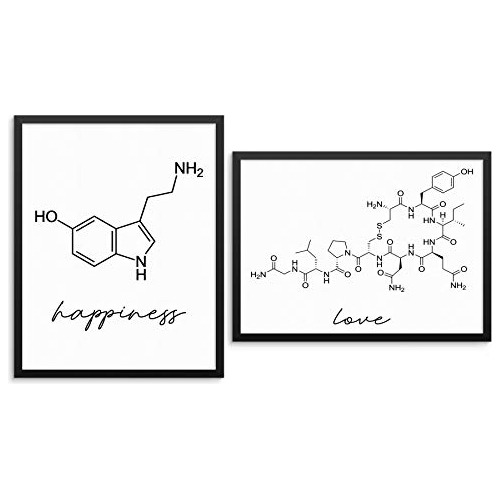 Conjunto De 2 Impresiones De Arte  Molecular Love And H...