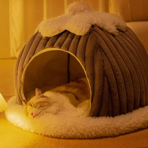 Nido Para Gatos Semicerrado, Casa Suave Para Gatos De Menos