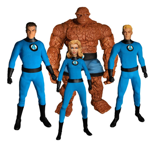 Conjunto De Bonecos De Ação Mezco Fantastic Four One:12 Delu