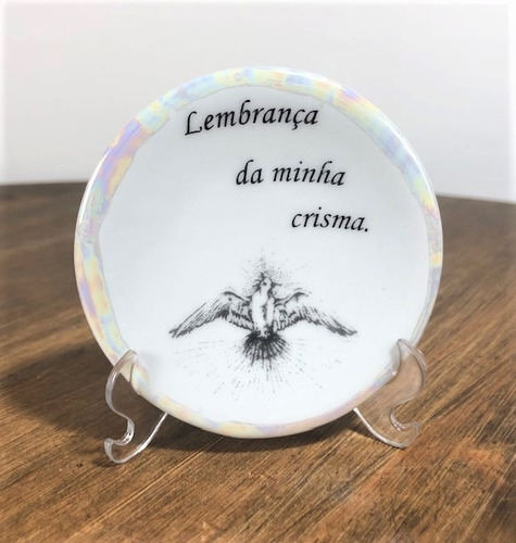 Imagem 1 de 4 de Kit 6 Pratinhos Lembrança De Crisma
