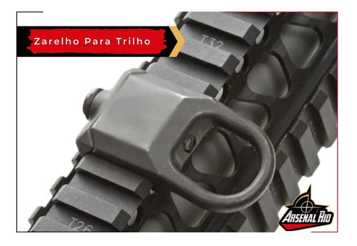 Imagem 6 de 10 de Zarelho Para Trilho 20 A 22mm Todas Bandoleiras Arsenal Rio