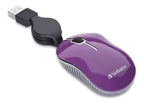 Comprar Mini Mouse Retractil Verbatim Optico Usb Notebook Violeta Color Violeta