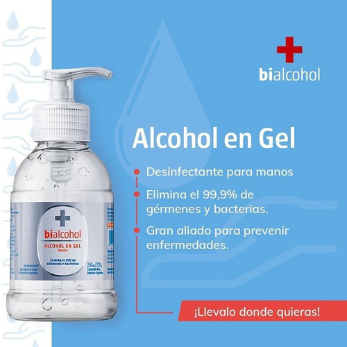 Alcohol En Gel Neutro 1 Litro 1000ml Bialcohol Rex
