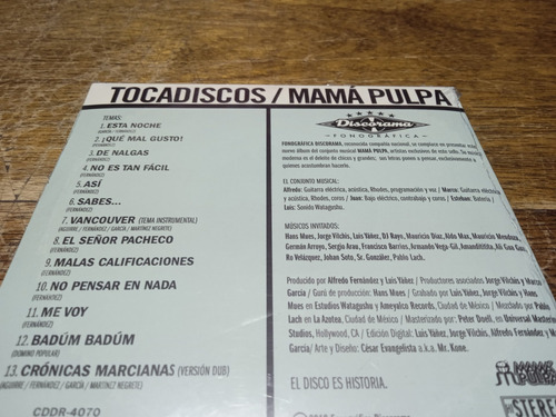 Cd Mamá Pulpa Toca Discos Nuevo
