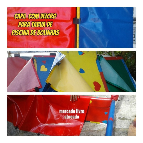 Imagem 7 de 10 de Capa C/ Velcro Para Tabua De Piscina De Bolinhas De 1.50 Mts