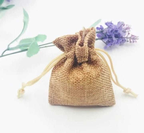 Pack De 20 Bolsas Arpilleras Sacos Yute Lino Natural 7x9cm