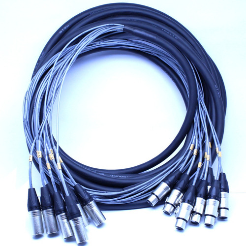 Multicabo 12 Vias Bateria Percussão 10 M Com Anilhas