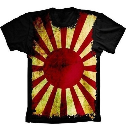 Camiseta Estilosa 3d Fullprint Bandeira Do Japão