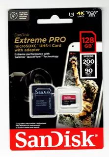 Memoria Micro Sd Sandisk Extreme Pro 128 Gb 200 Mb/s