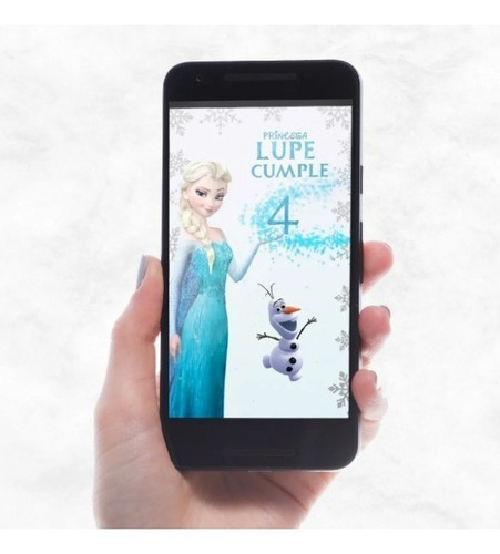 Invitación Animada Frozen + Kit Editable De Regalo!