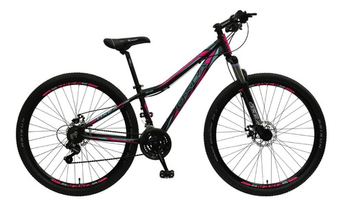 Mountain bike Oxea Madison R29 S 21v frenos de disco mecánico cambios Shimano color negro/fucsia  