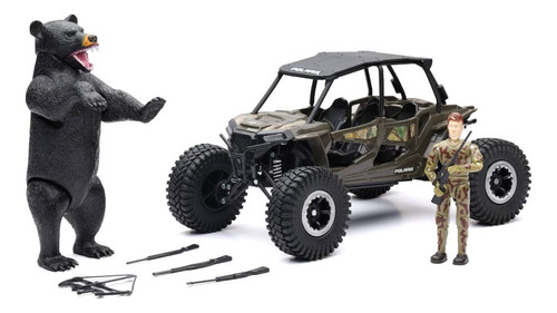 New-ray Toys Camo Polaris Rzr Xp4 1000 Con Figura Y Oso Jueg