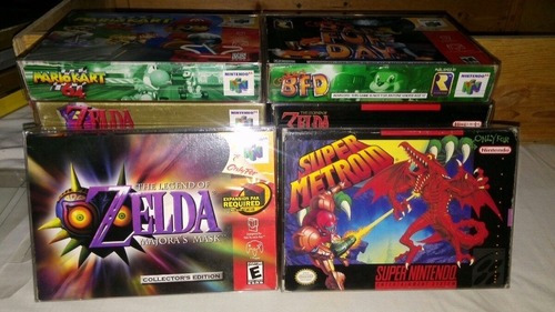 Snes N64 Protectores Cristalinos De Pet Juegos Caja 10pzas