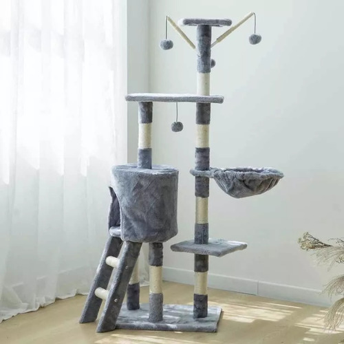 Rascador Árbol Torre Para Gatos 5 Niveles (135cm Alto)