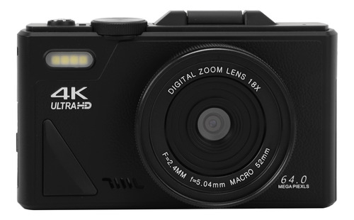 Cámara Digital 4k, 64 Mp, Uhd, Zoom 18x, Enfoque Automático,