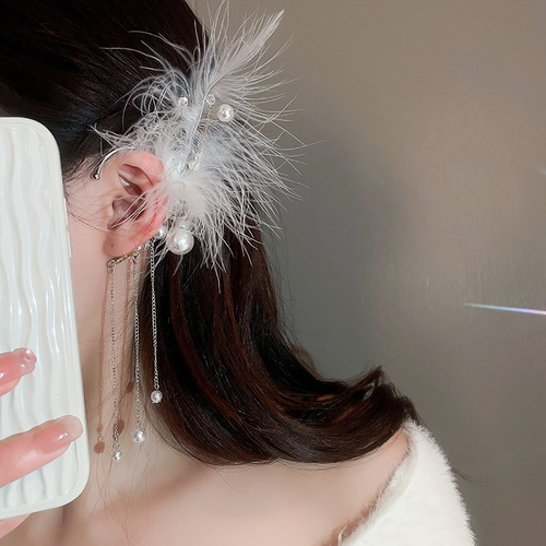 Pendientes Con Borlas Y Plumas (oreja Izquierda, Individuale