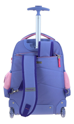Mochila Grande De Ruedas Con Luz Led Happy Girl Chester