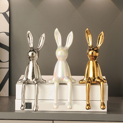 Adornos Pequeños Para Postura Sentada Con Forma De Conejo De