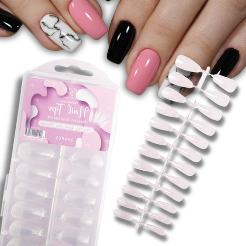 Uñas Soft Gel Oval Square City Girl 240pcs Postizas Manicura