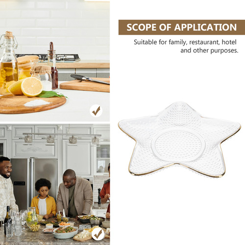 Nuevo Molde De Cristal For Tartas Gold Star Platters