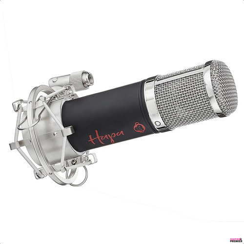 Micrófono Condenser Electret Profesional Soporte Funda Hapa