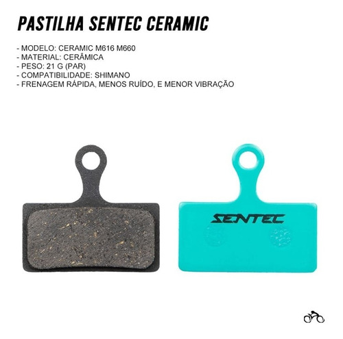  Pastilha De Freio Disco Sentec Ceramica Comp M616