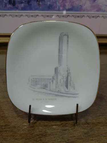 Antiguo Plato Decorativo De Porcelana Verbano Rosario