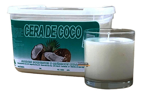 Cera De Coco Coconut Wax Para Velas 100% Vegetal 1,5 Kg