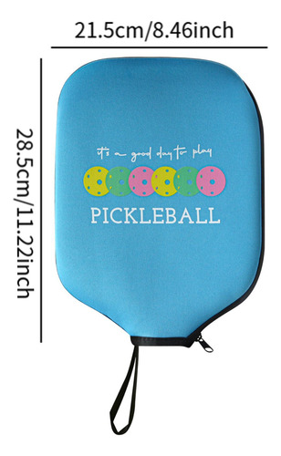 Pickleball Paddle Capa Paddle Pouch Storage Azul Claro