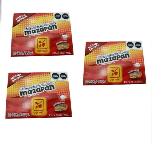 Cerezo Mazapan 24 Pzs 26.8g C/u 3 Pack ( 3 Display )