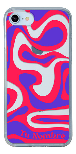 Funda Para iPhone Para Mujer Curvas Rojas Con Tu Nombre