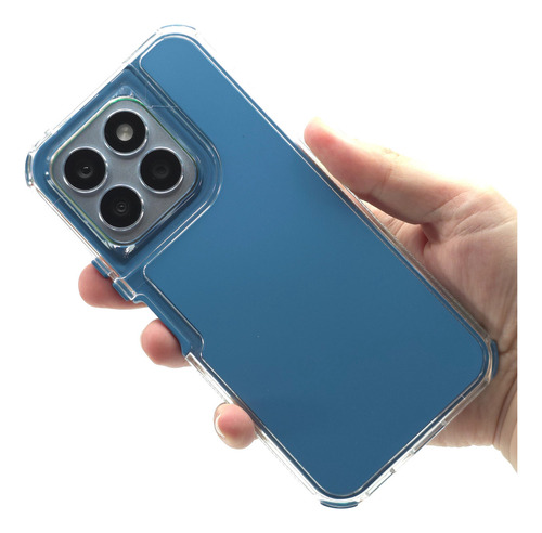 Funda + Mica Hidrogel Para Honor X8c Case Protector Rudo Shell Fosfo - Azul Honor X8c