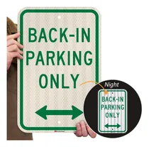 Comprar Back-in Parking Only  Letrero Flecha Bidireccional Aluminio