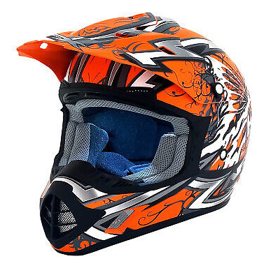 Afx Fx-17 Helmet Butterfly Matte Orange All Sizes Lrg